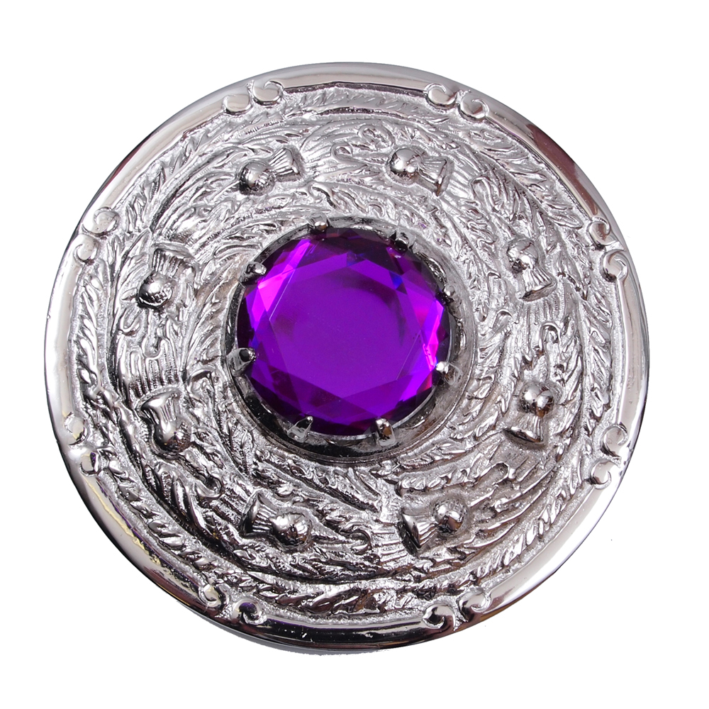 Plaid Brooch - Thistle