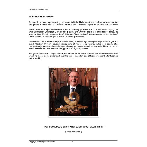 Bagpipe Tutorial for Kids