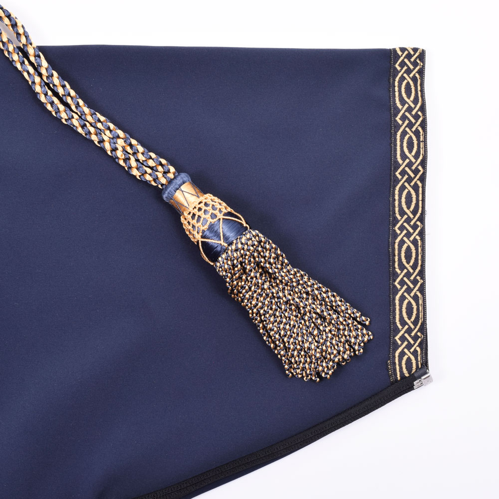 Heritage Navy and Gold Silk Bagpipe Cords