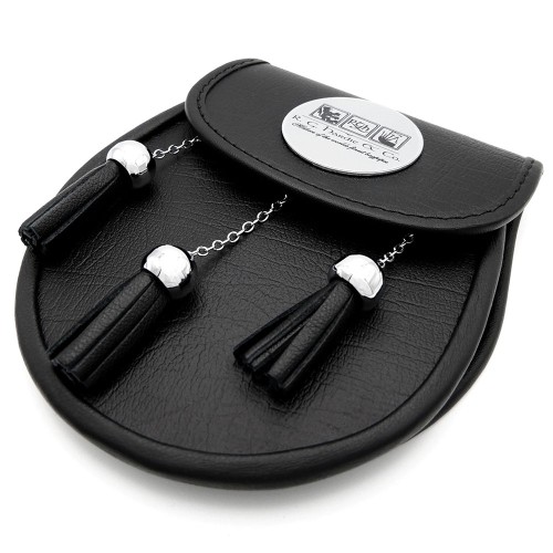 Pipe Band Plain Day Sporran with Metal Tassels