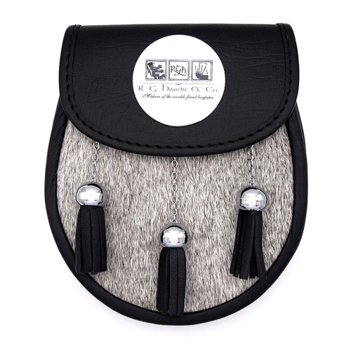 Pipe Band Semi Dress Sporran with Metal Tassels