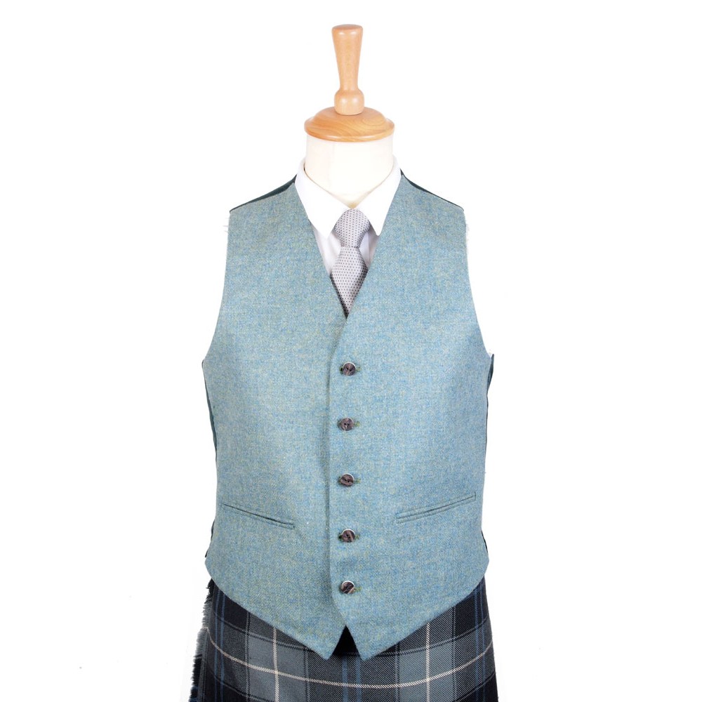 Lovat Blue Tweed Waistcoat